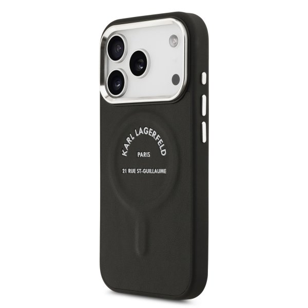 Karl Lagerfeld PU RSG Logo MagSafe Case Защитный чехол для iPhone 17 Pro / чёрный