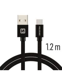 Swissten Textile Универсальный Quick Charge 3.1 USB-C USB Кабель данных 1.2м