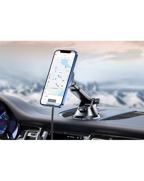Swissten Магнитный автомобильный держатель 15W (MagSafe compatible)