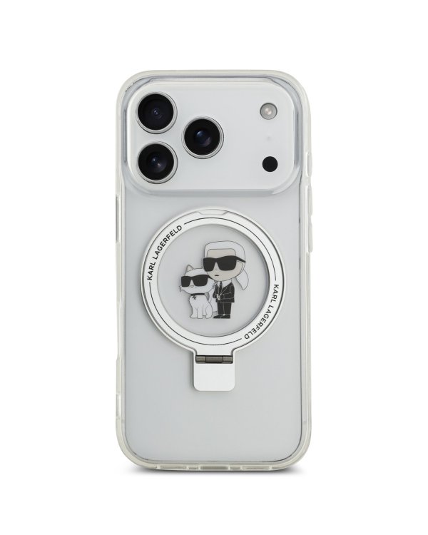Karl Lagerfeld Ringstand Karl and Choupette MagSafe Case Чехол для Apple iPhone 17 Pro
