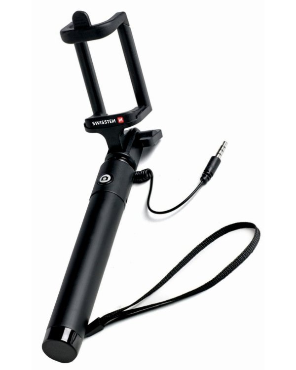 Дополнительное изображение книги «Swissten Wired Selfie Stick штатив с кнопкой на ручке»