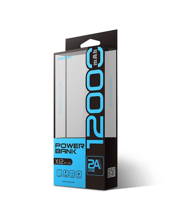 iMYMAX X12 Plus Power Bank 12000 mAh Портативный аккумулятор