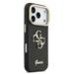 Guess PU Grained 4G Logo Stand Camera Frame Case Защитный чехол для iPhone 17 Pro / чёрный