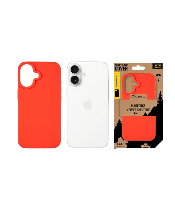 Tactical MagForce Velvet Smoothie Cover Защитный чехол для Apple iPhone 16 / красный