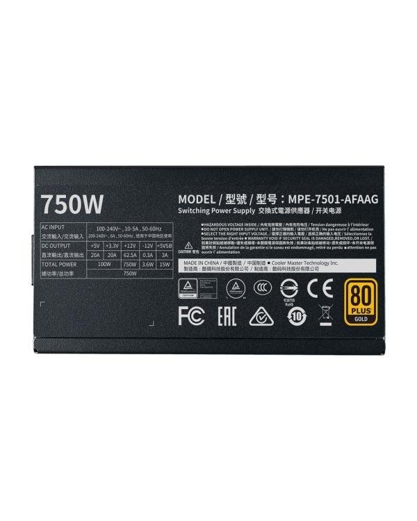 Cooler Master ATX MWE Gold Блок питания 750 Вт / Полностью модульный / 120 мм