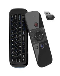 RoGer M8 Universal Remote control Универсальный пульт дистанционного управления с беспроводной клавиатурой для TV 2.4G USB-ресивер TV W1 черный