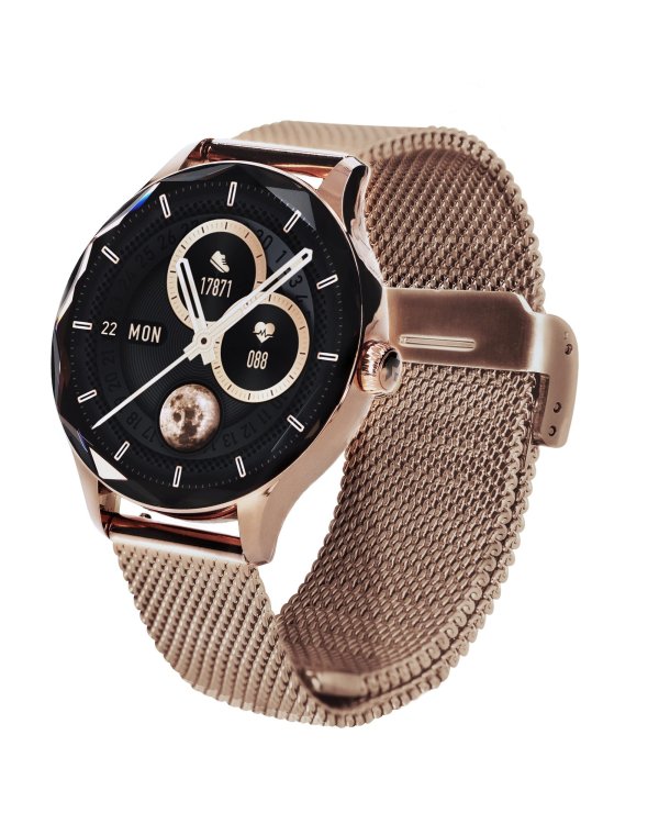 Garett Smartwatch Viva gold steel Умные часы AMOLED / IP67 / Find your phone / Music playback control