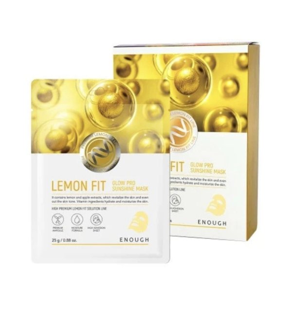 Enough Lemon Fit Glow Sunshine Маска Для Лица 25g
