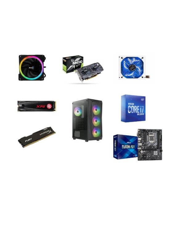 Aerocool Falcon XL Lite Gaming Игровой компьютер Intel Core i7-10700K / 16GB RAM / GTX1650 4GB / 1TB SSD M.2