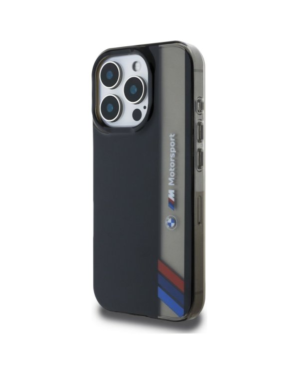 BMW Motorsport IML Vertical Stripe Защитный Чехол для Apple iPhone 16 Pro Max