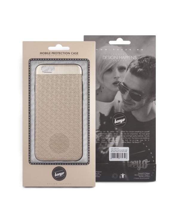 Beeyo Skin Силиконовый Чехол С Текстурой и Металлическими Элементами для Samsung G950 Galaxy S8 Кремовый