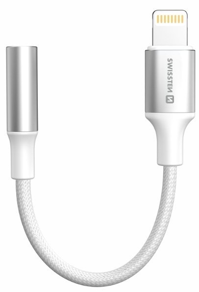 Swissten Textile Lightning нa 3.5 mm Аудио Адаптер 15cm