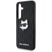 Karl Lagerfeld Leather Monogram Pin Logo Choupette Head Чехол для Samsung Galaxy S25 Plus