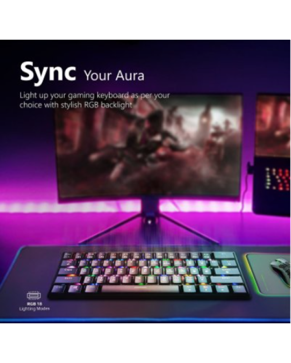 Дополнительное изображение книги «VERTUX VertuPro Механическая игровая RGB Bluetooth Kлавиатура»