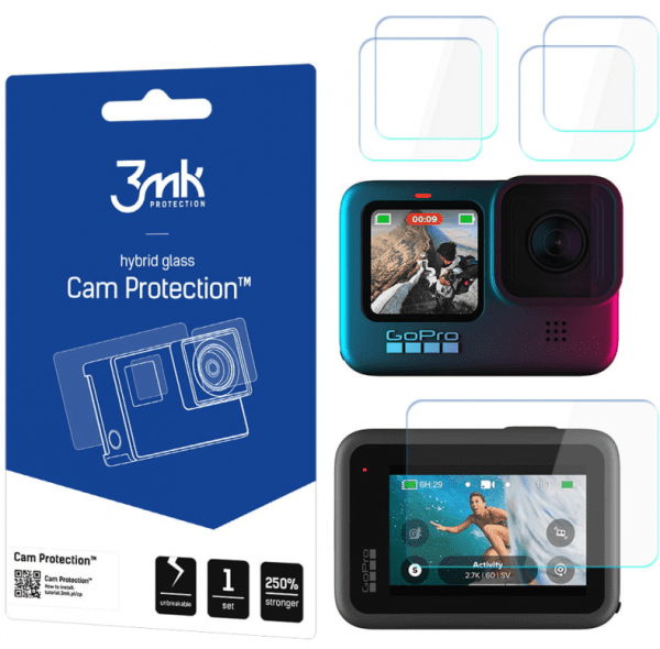 3mk Camprotect Зашитное Стекло для GoPro Hero 9 / 10 3mk Camprotect Зашитное Стекло для GoPro Hero 9 / 10