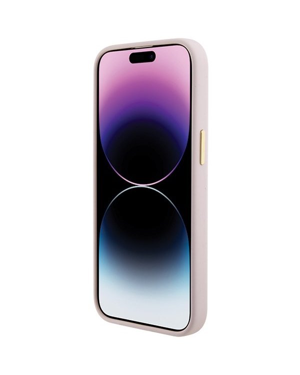 Guess Silicone Script Metal Logo & Frame Back Case Защитный Чехол для Apple iPhone 15