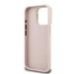 Guess PU Grained 4G Logo Stand Camera Frame Case Защитный чехол для iPhone 15 Pro / розовый