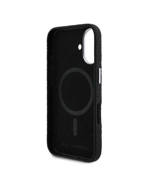 Karl Lagerfeld Grained PU Repeated Logo MagSafe Case Чехол для Apple iPhone 16