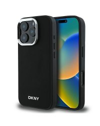 DKNY Plain Silver Logo MagSafe Защитный Чехол для Apple iPhone 16 Pro