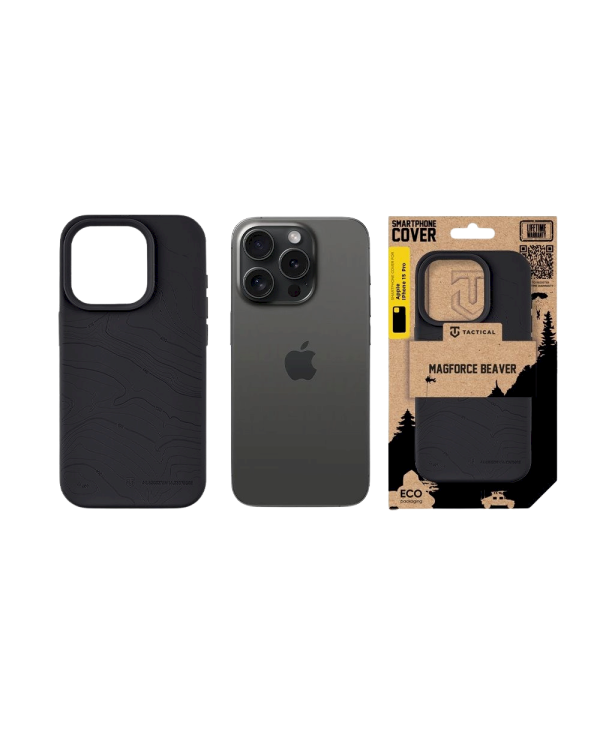Tactical MagForce Beaver Cover Защитный чехол для iPhone 15 Pro / асфальт