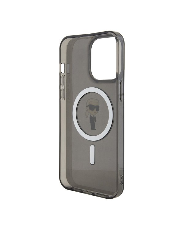 Karl Lagerfeld IML Ikonik MagSafe Case Защитный чехол для iPhone 15 Pro Max / чёрный