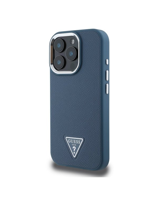 Guess PU Grained Triangle Logo Case Чехол для Apple iPhone 16 Pro Max