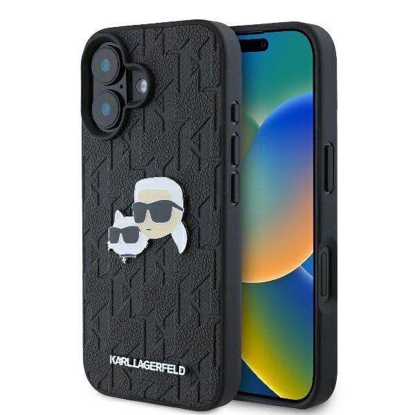 Karl Lagerfeld Monogram Karl&Chaoupette Head Pin Защитный Чехол для Apple iPhone 16