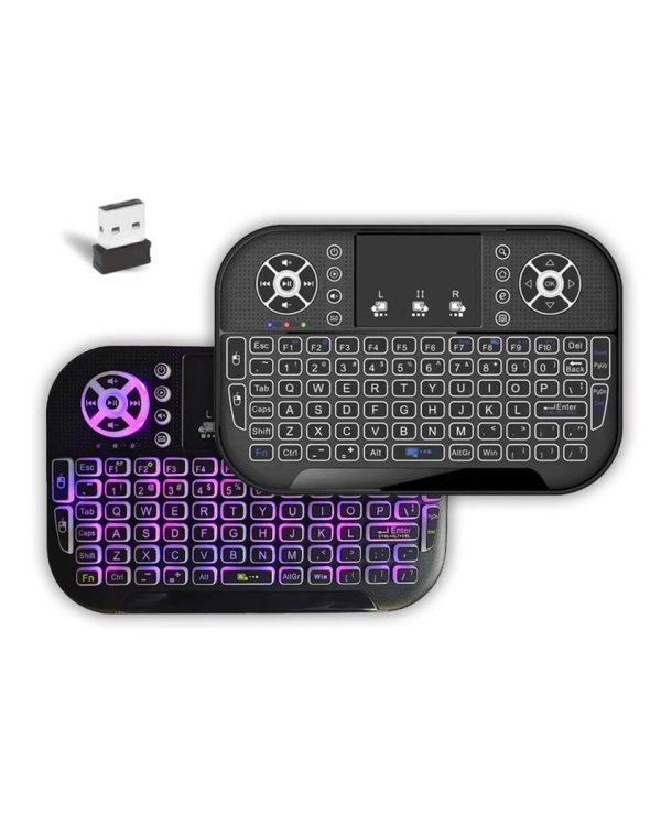 RoGer QL268 Wireless Mini Keyboard Беспроводная Клавиатура PC / PS3 / XBOX 360 / Smart TV / Android + Тачпад (С RGB Подсветкой)