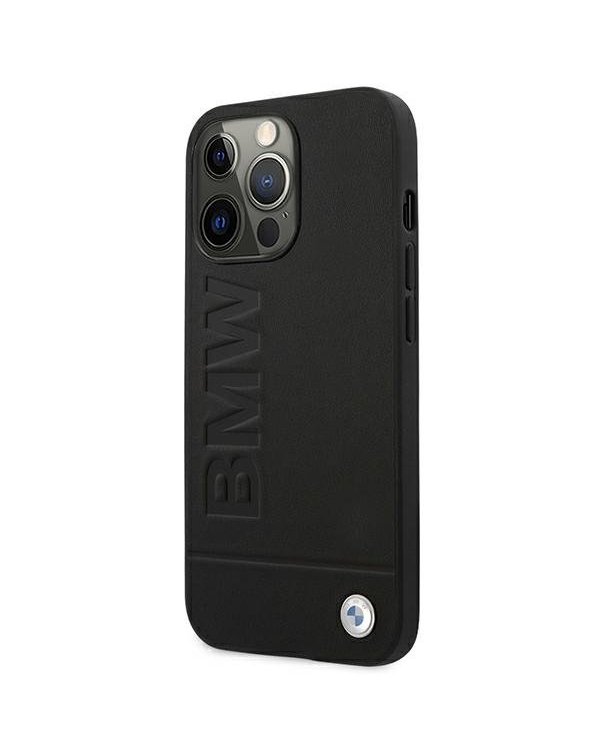 BMW BMHCP13XSLLBK Back Case Кожанный Чехол для телефона Apple iPhone 13 Pro Max