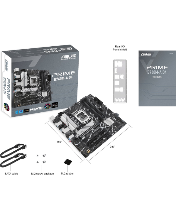 Asus Prime B760M-A D4-CSM Mатеринская плата Intel B760 / LGA 1700 / Micro-ATX
