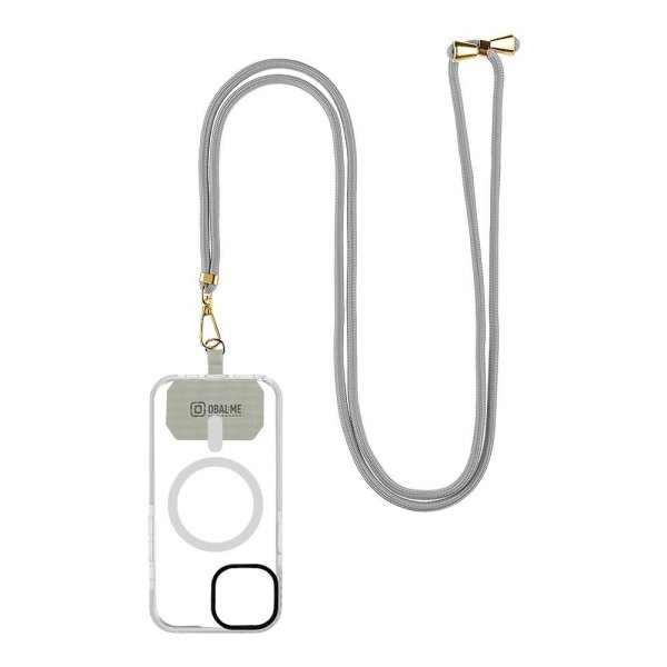 OBAL:ME NeckTag Allure Rope Ремешок на шею для телефонов / светло серый