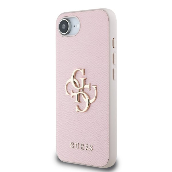 Guess PU Grained 4G Metal Logo Case Чехол для Apple iPhone 16e