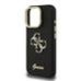 Guess PU Grained 4G Logo Stand Camera Frame Case Защитный чехол для iPhone 15 Pro Max / чёрный
