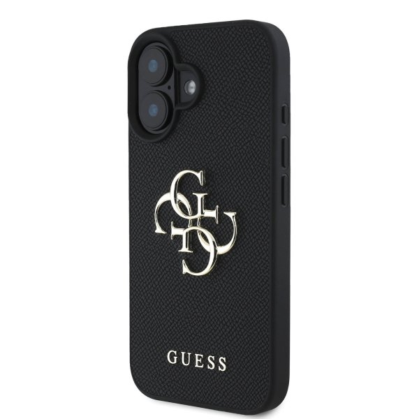 Guess PU Grained 4G Metal Logo Case Чехол для Apple iPhone 16