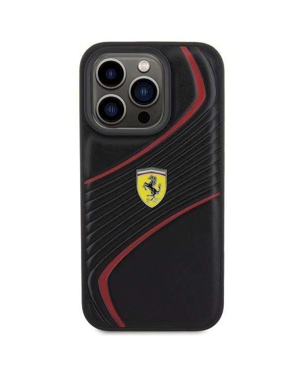 Ferrari Twist Metal Logo Back Case Защитный Чехол для Apple iPhone 15 Pro