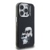 Karl Lagerfeld IML Aquarelle Karl and Choupette Защитный чехол для iPhone 15 Pro / чёрный