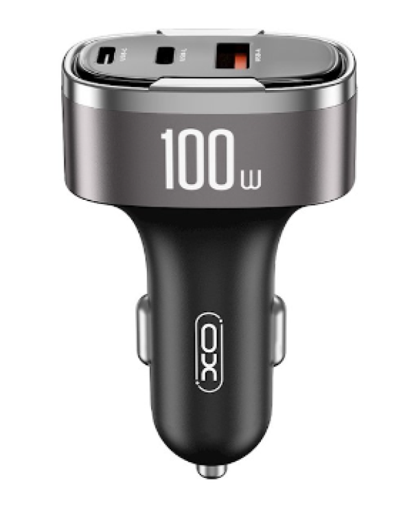 XO CC61 Автомобильное зарядное устройство 100W USB / USB-C / Lightning