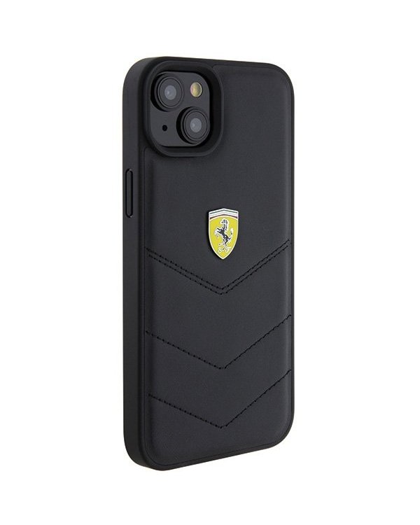 Ferrari Quilted Metal Logo Back Case Защитный Чехол для Apple iPhone 15 Plus