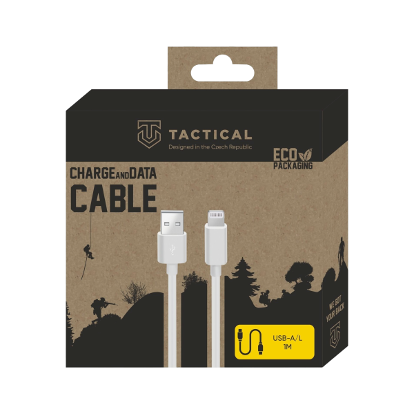 Tactical Smooth Thread USB-A/Lightning Кабель 1m / белый