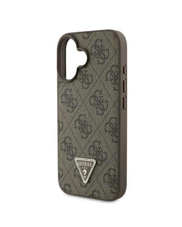 Guess Leather 4G Triangle Strass Защитный Чехол для Apple iPhone 16