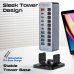 PROMATE GegaTower-60W Multiport Tower Hub 14-in-1 60W / QC3.0 / PD48W / USB 3.1 5Gbps
