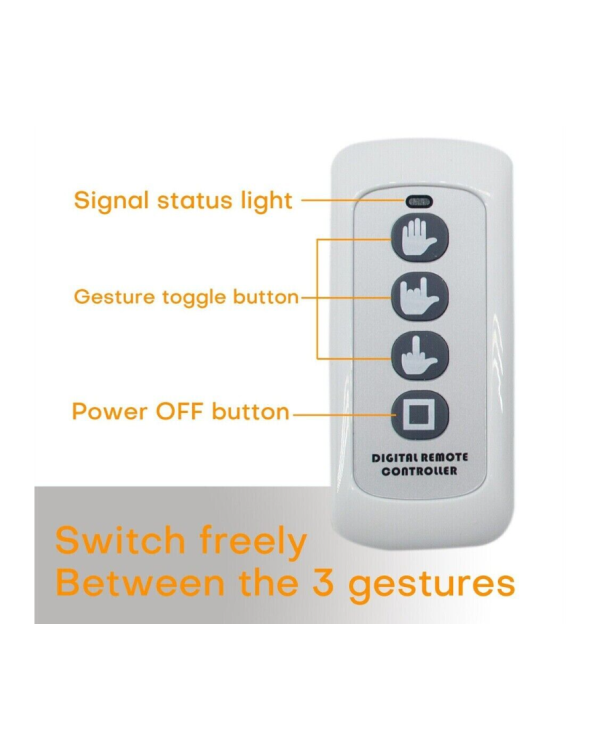 Wooco Автомобильная интерактивная LED ладонь с дистанционным управлением