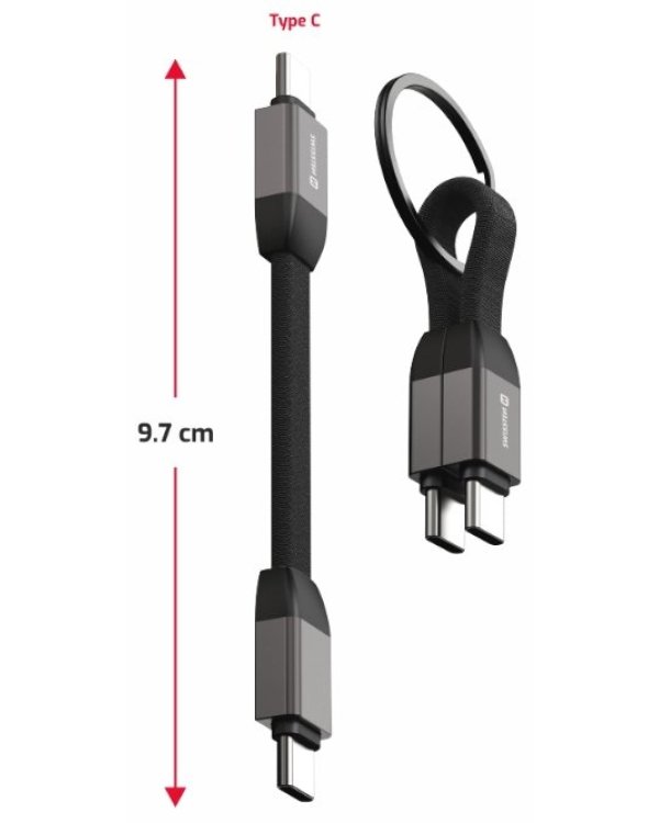 Swissten Magnetic Keychain USB-C - USB-C Кабель 9.7cm