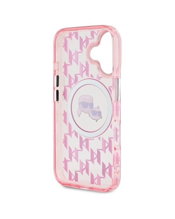 Karl Lagerfeld Hard IML Monogram Karl&Choupette Head MagSafe Case Чехол для Apple iPhone 16