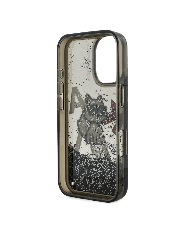 Karl Lagerfeld Liquid Glitter Scattered Choupette Case Чехол для Apple iPhone 16