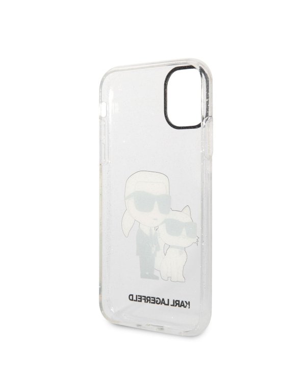 Karl Lagerfeld IML Glitter Karl and Choupette NFT Case Защитный чехол для iPhone 11 / прозрачный