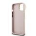 Guess PU Grained 4G Logo Stand Camera Frame Case Защитный чехол для iPhone 13 / розовый