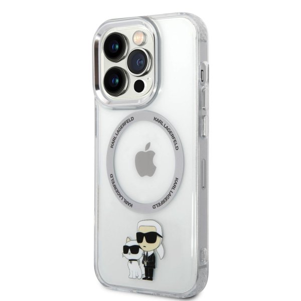 Karl Lagerfeld IML Karl and Choupette MagSafe Case Защитный чехол для iPhone 15 Pro / прозрачный