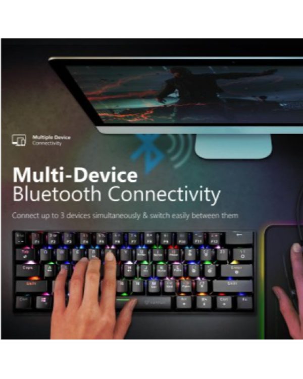 Дополнительное изображение книги «VERTUX VertuPro Механическая игровая RGB Bluetooth Kлавиатура»