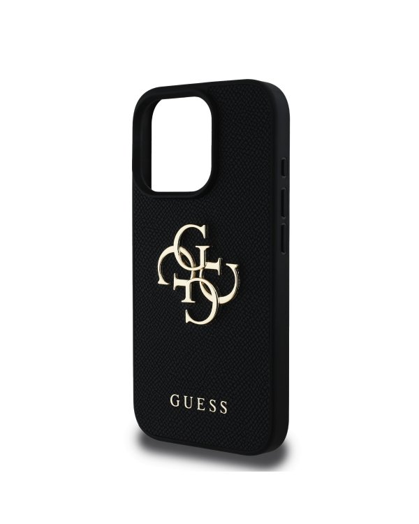 Guess PU Grained 4G Metal Logo Чехол для Apple iPhone 16 Pro Max